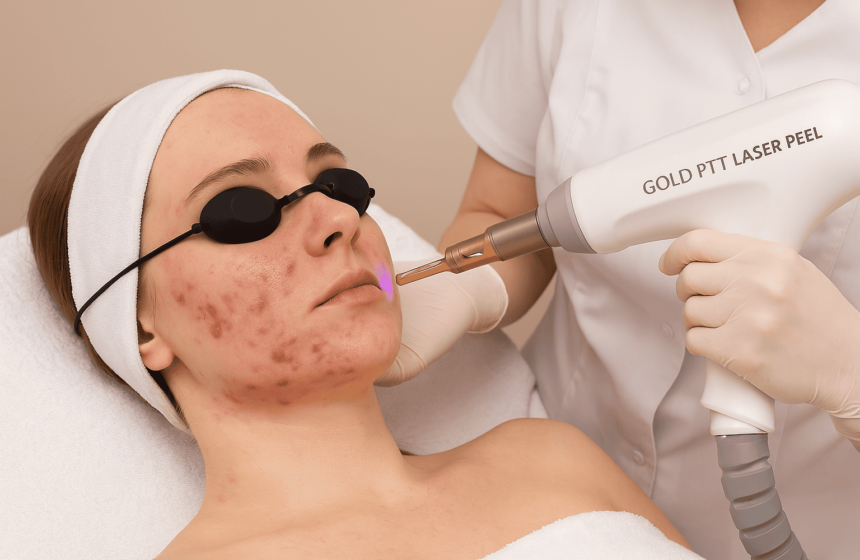 Nowość w Centrum Medycznym AR – terapia GOLD PTT LASER PEEL na uporczywy trądzik
